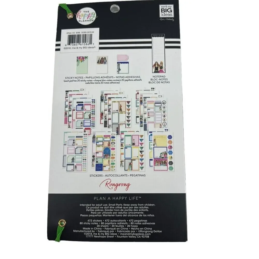 The Happy Planner Rongrong Sticker Book Seasonal Functional Organized